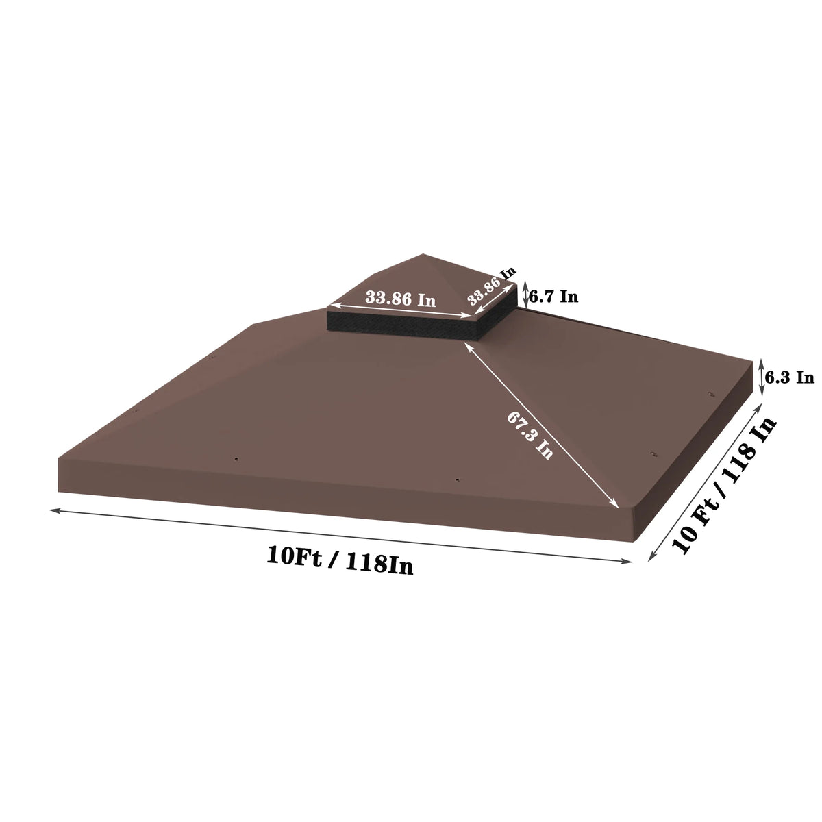 10 x 10 Ft Waterproof Gazebo Replacement Cover L213