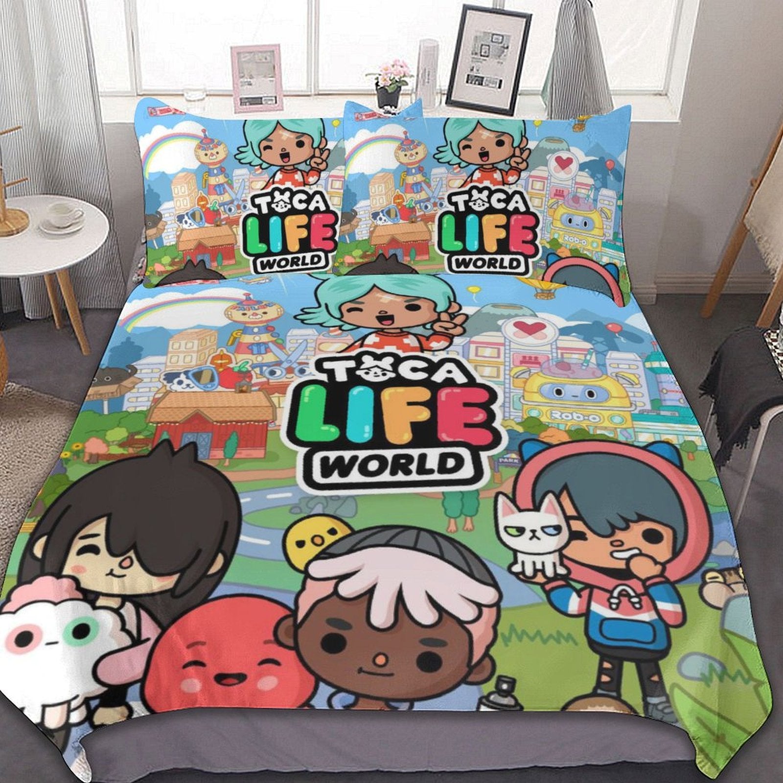3 Pieces Bedding Sets With 1 Duvet Cover 2 Pillowcases E322226