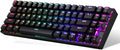 Wireless Mechanical Gaming Keyboard 60% Compact 70 Key Tenkeyless RGB Backlit Computer Keyboard with Red Switches V709842