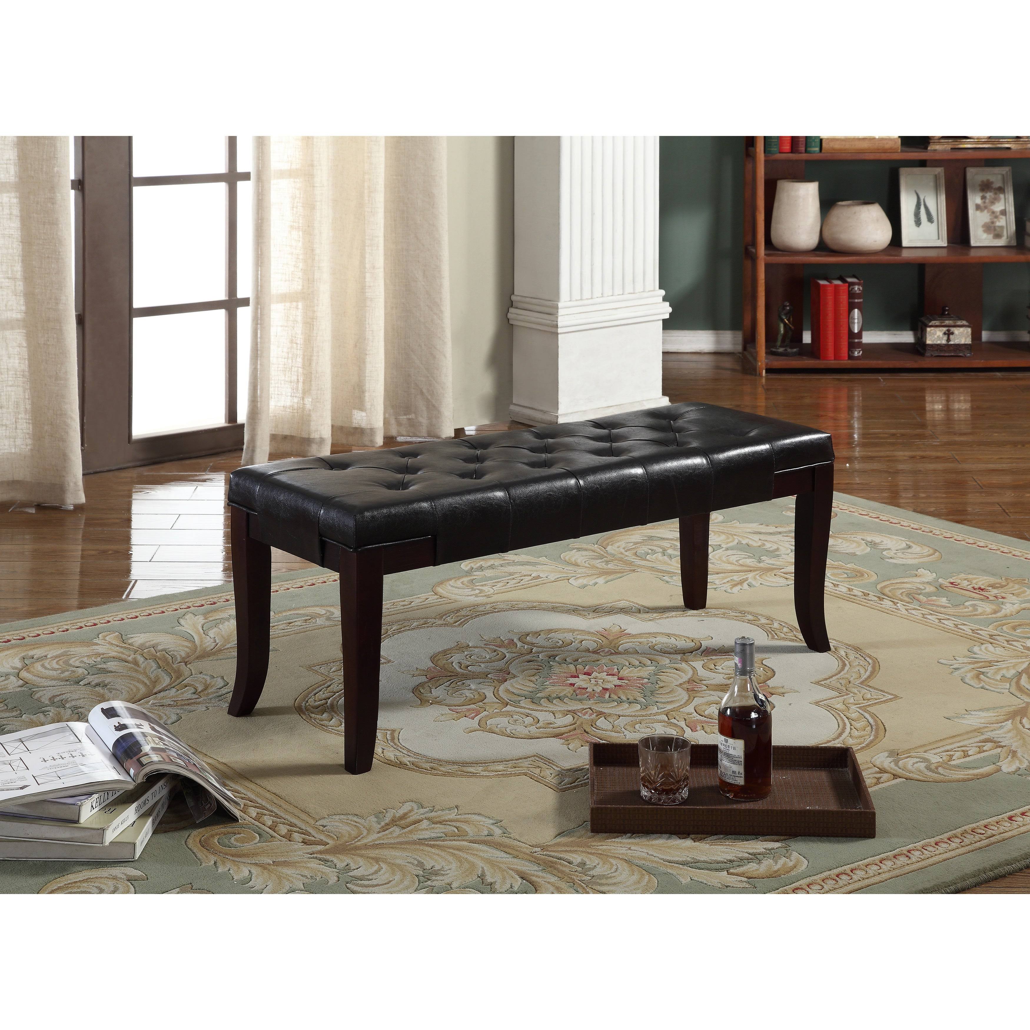 Tufted Ottoman Bench - Brown - Fabric S66253