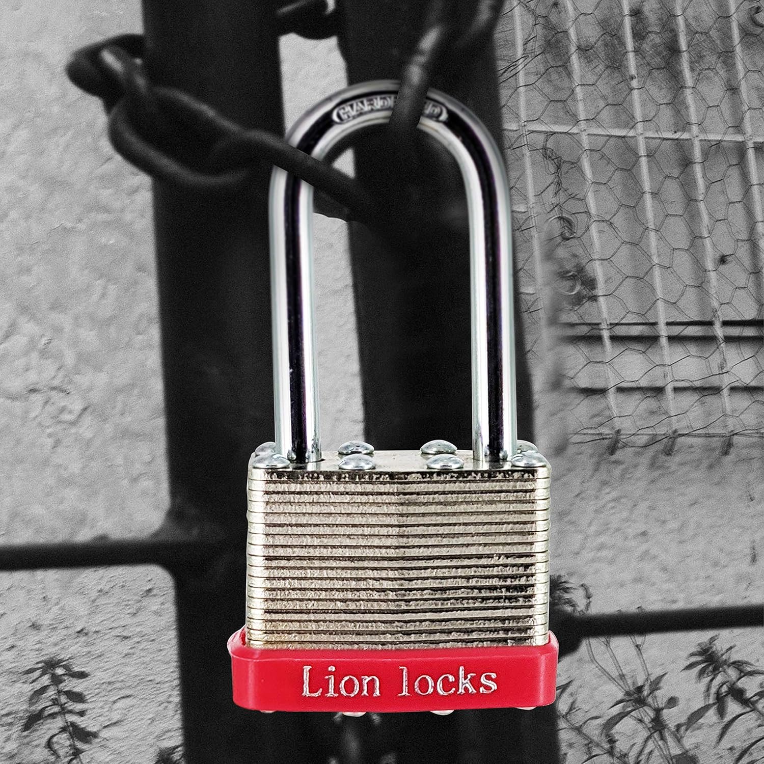 24 Keyed-Alike Padlocks with Long Shackle, 48 Keys, Hardened Steel Case, Brass Pin Cylinder R336543