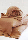 Queen Terra Cotta Linen Sheet Set X395