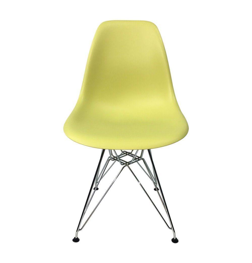 Dark Pink PP Eiffel Chair with Metal Legs O17240