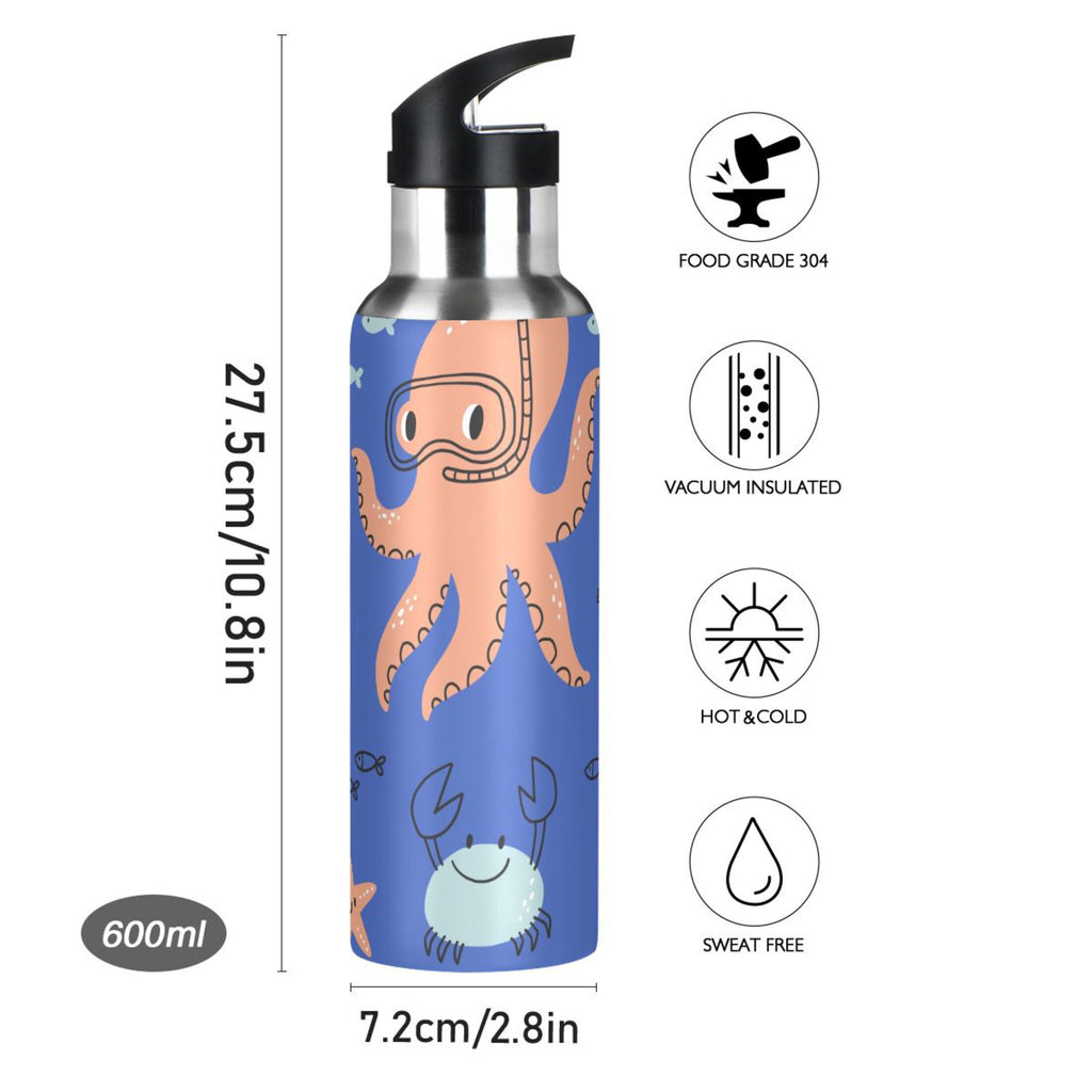 Stainless Steel Insulated Water Bottle with Straw Lid H312746