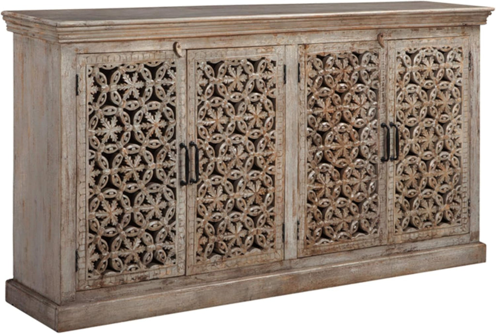 Dark Gray Accent Cabinet with Doors J182