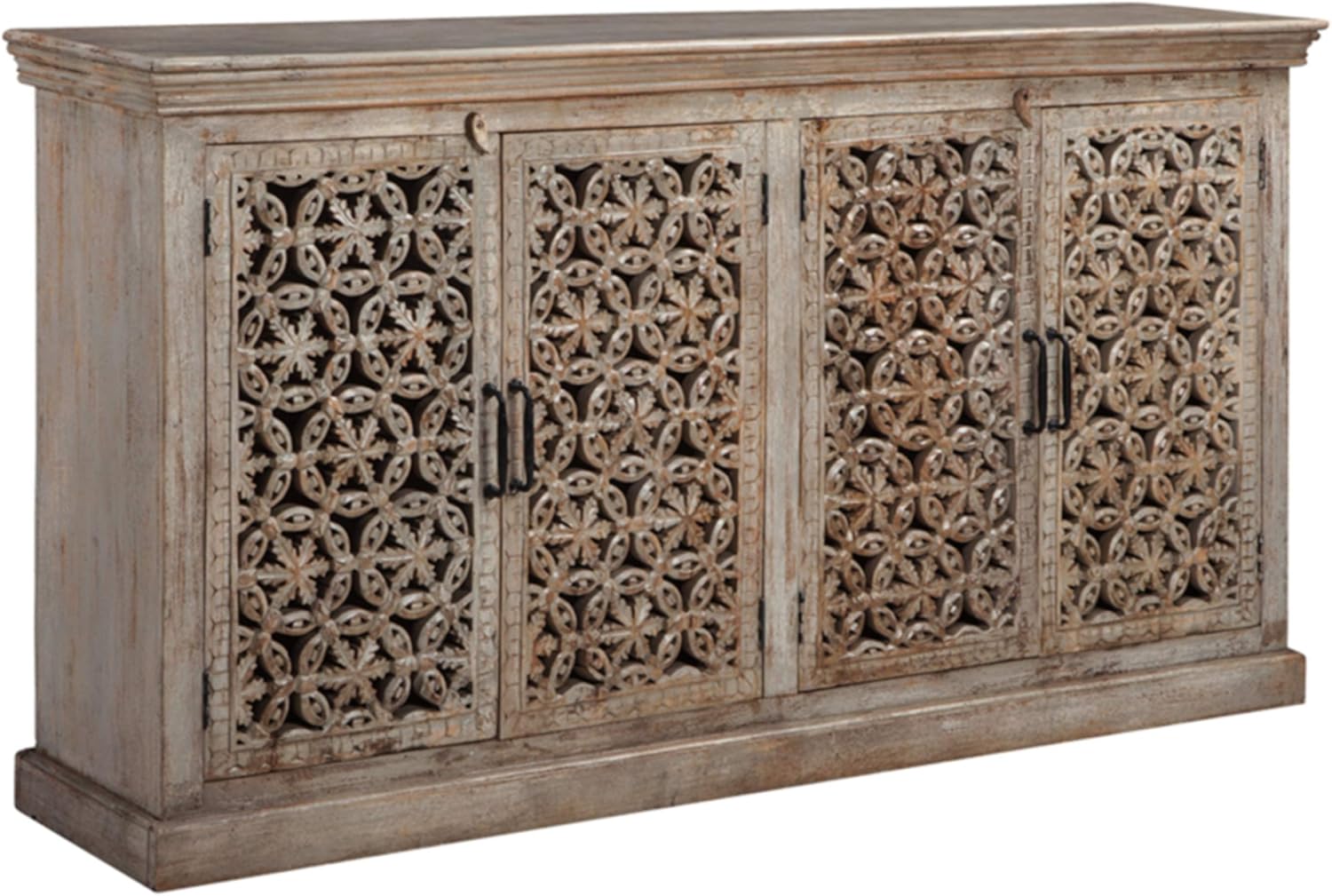 Dark Gray Accent Cabinet with Doors J182