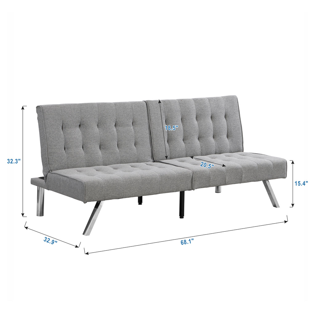 Grey Futon Sofa Bed Z7699