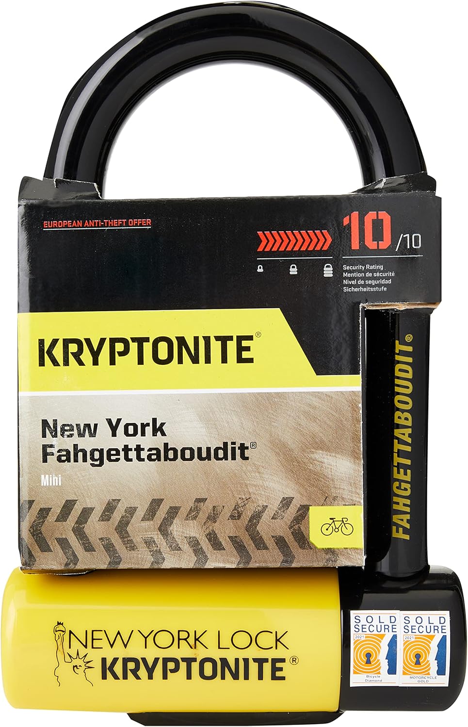 Black 18mm U-Lock Bicycle Lock B7694