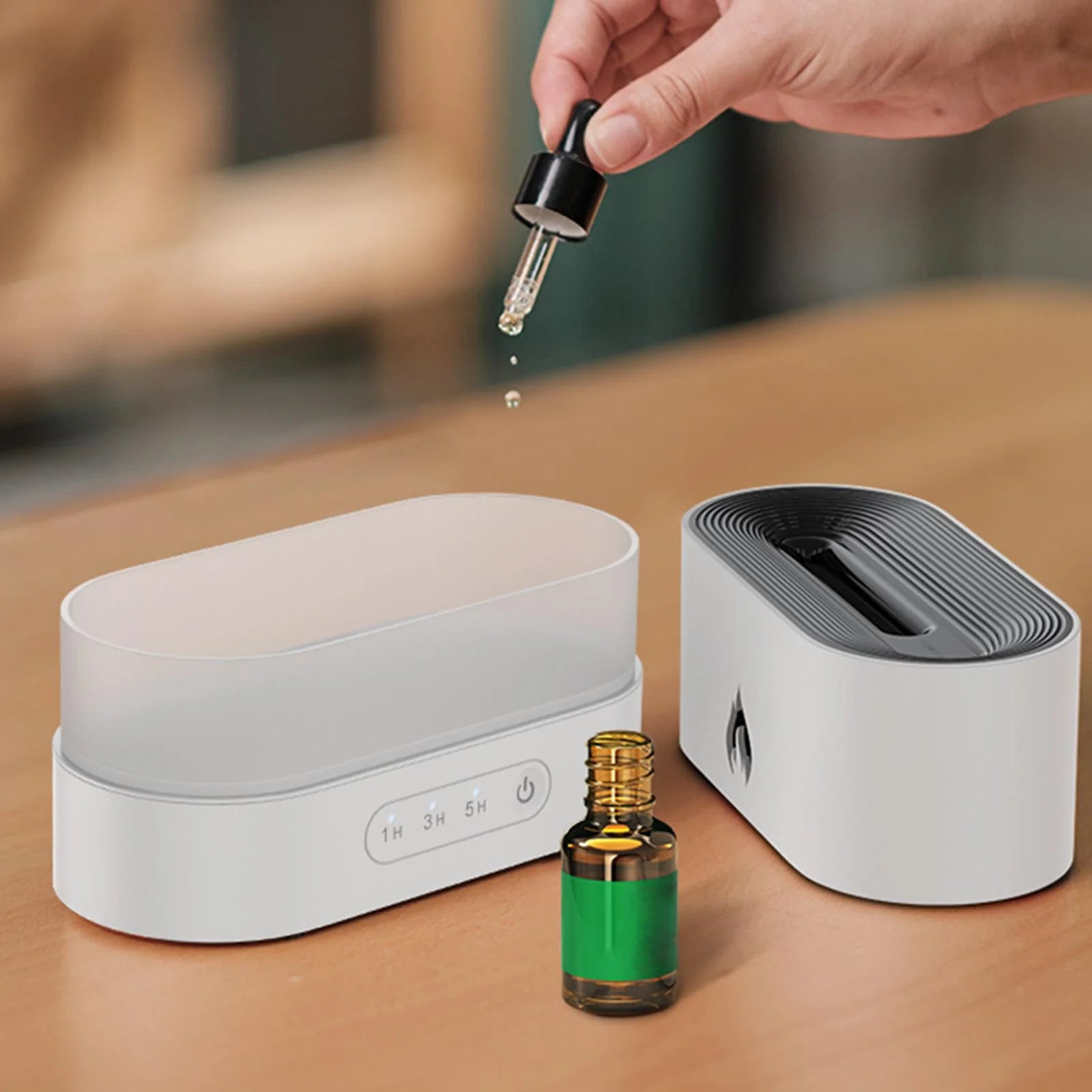 White Portable Air Humidifier Essential Oil Diffuser T8026