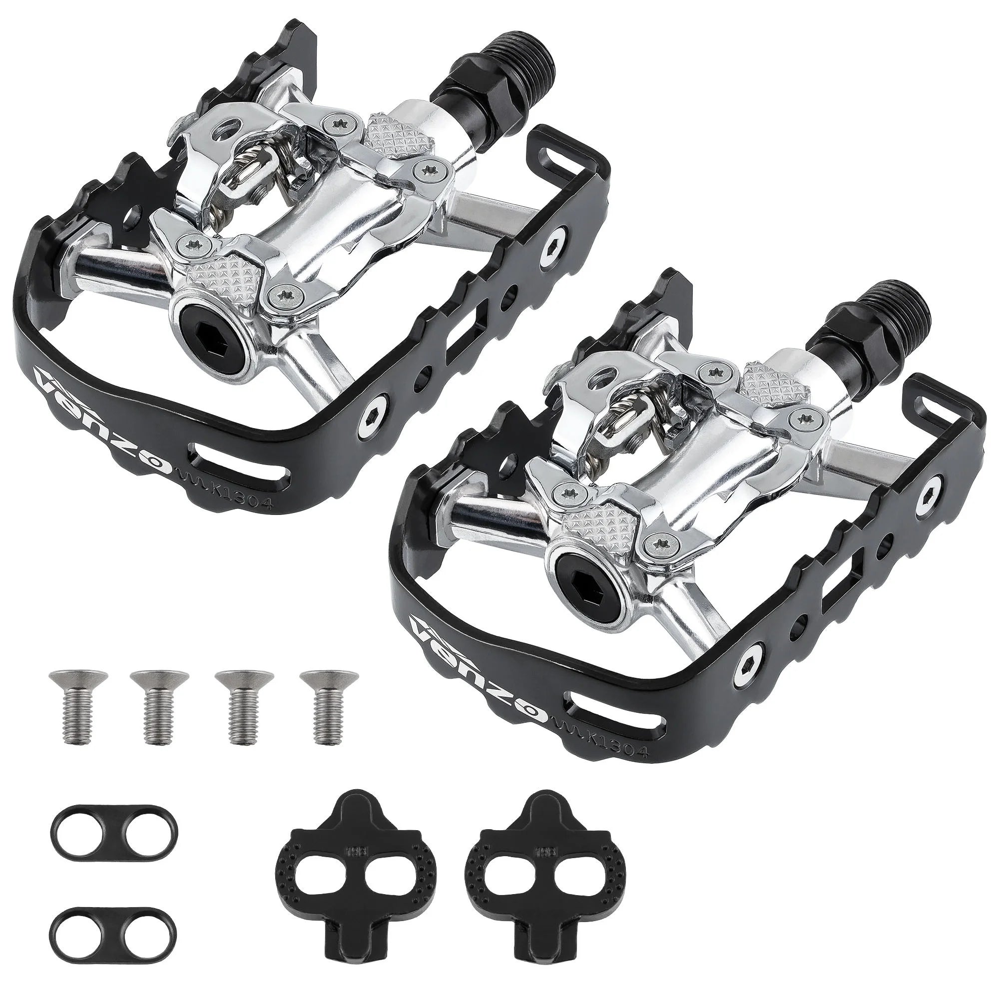 Men's Cycling Shoes With Pedals & Cleats - Size 49 A44616