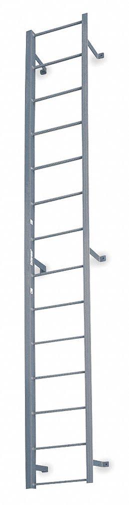 Fixed Ladder, 15 ft. 3 in H, Steel Q252073