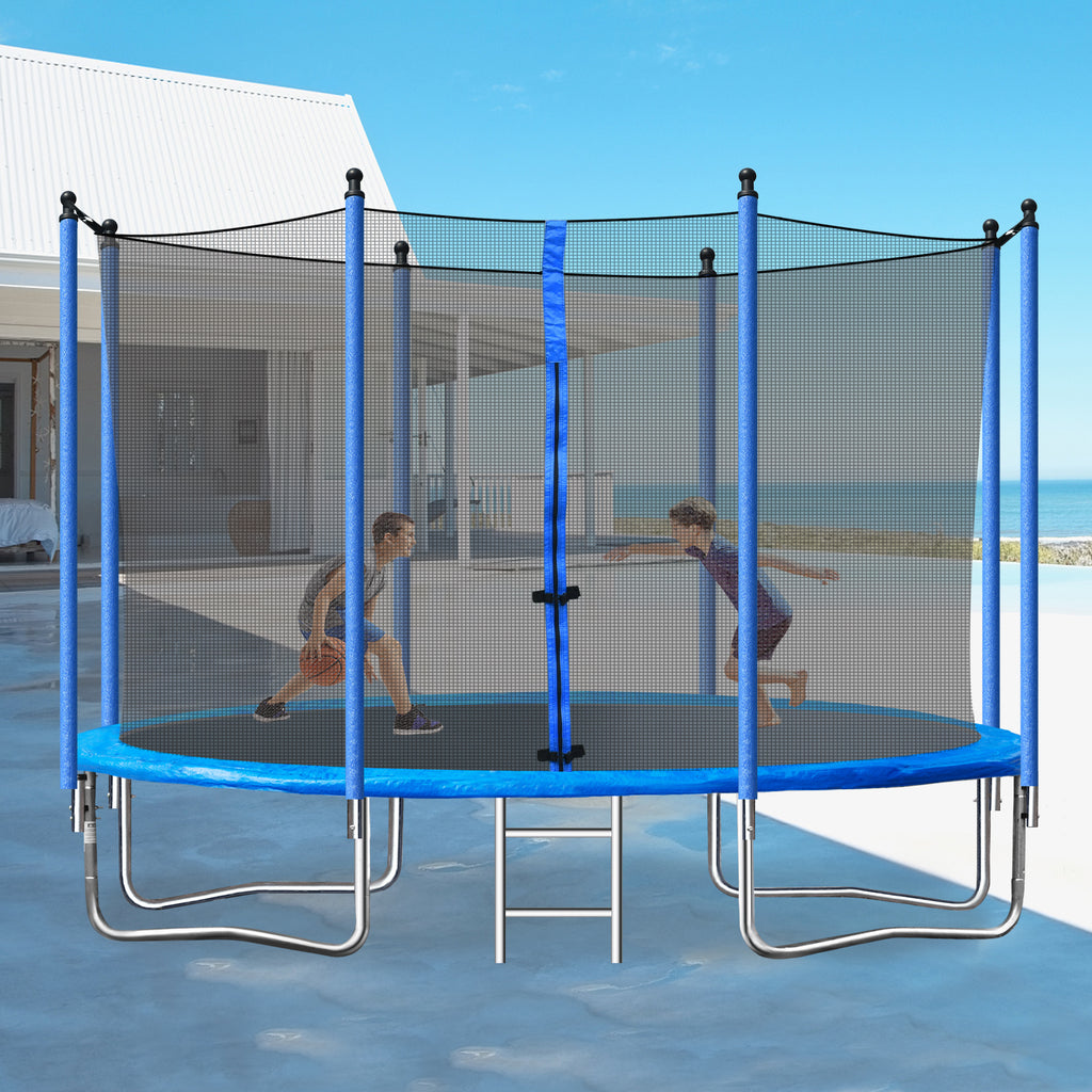 10FT Exercise Trampoline with Safety Enclosure Net X812