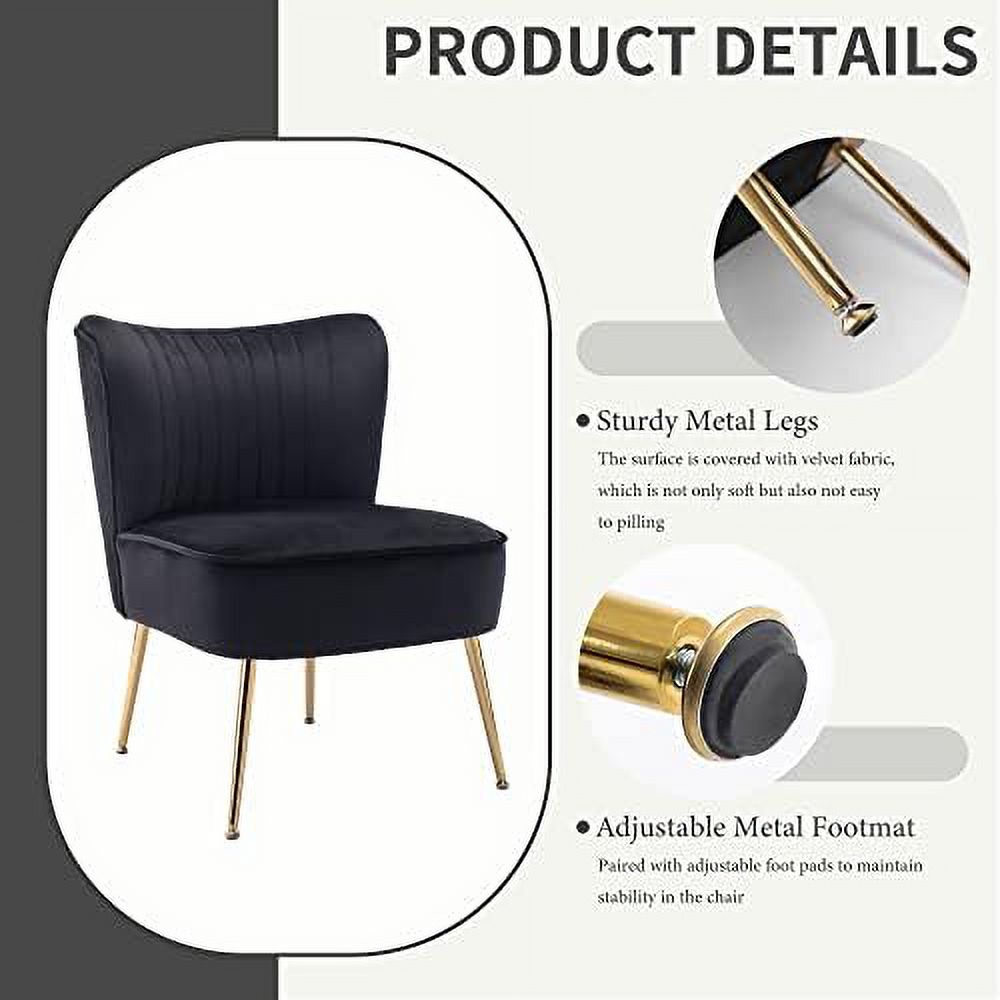 Light Gray Velvet Accent Chair with Golden Legs K5370