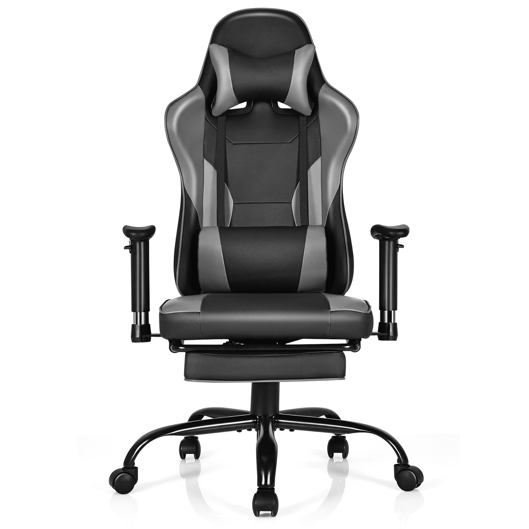 Black Gaming High Back Office Chair with Footrest Y97903