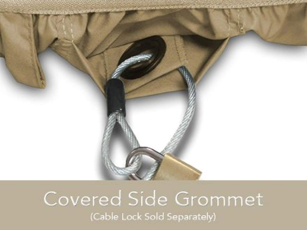 Khaki Polyester Car Cover with Elastic Hem R27037