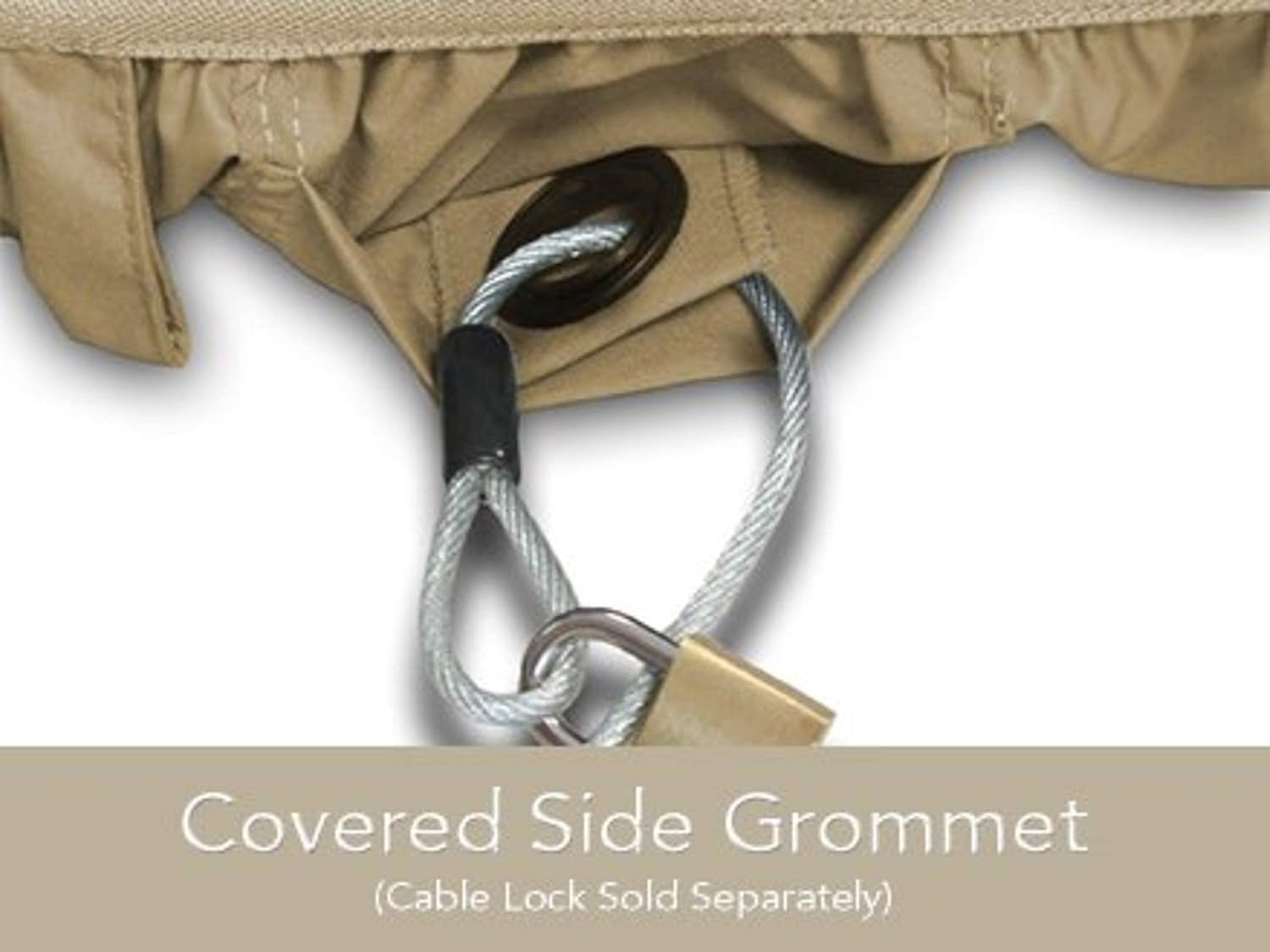 Khaki Polyester Car Cover with Elastic Hem R27037