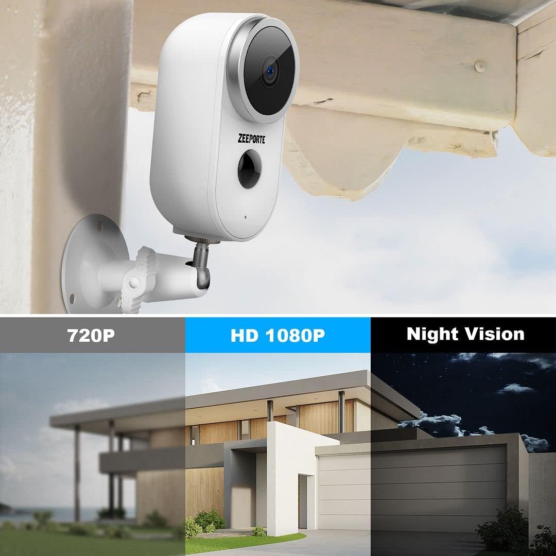 1080P HD Wireless Security Camera with Night Vision and Motion Detection D788926