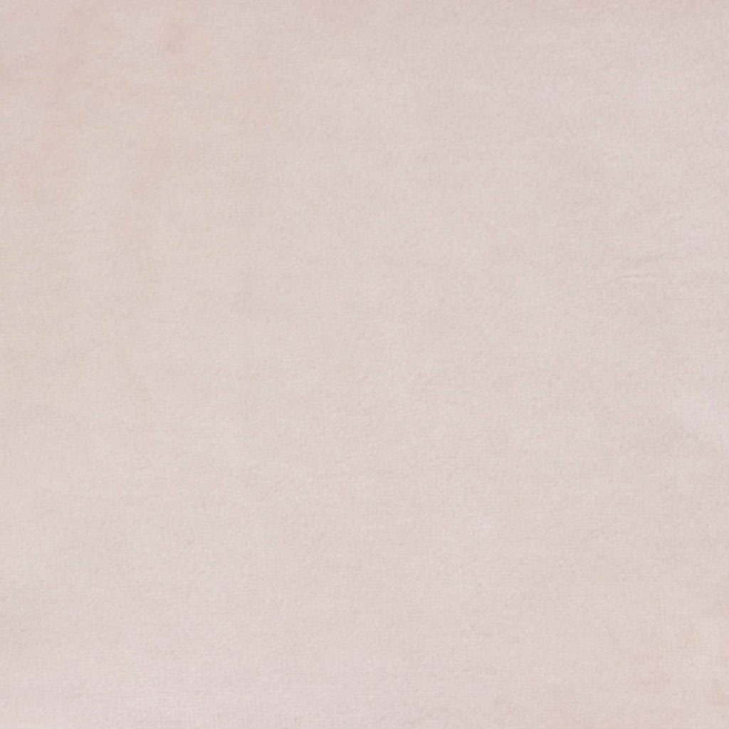 Blush Pink Velvet Round Accent Ottoman T83427