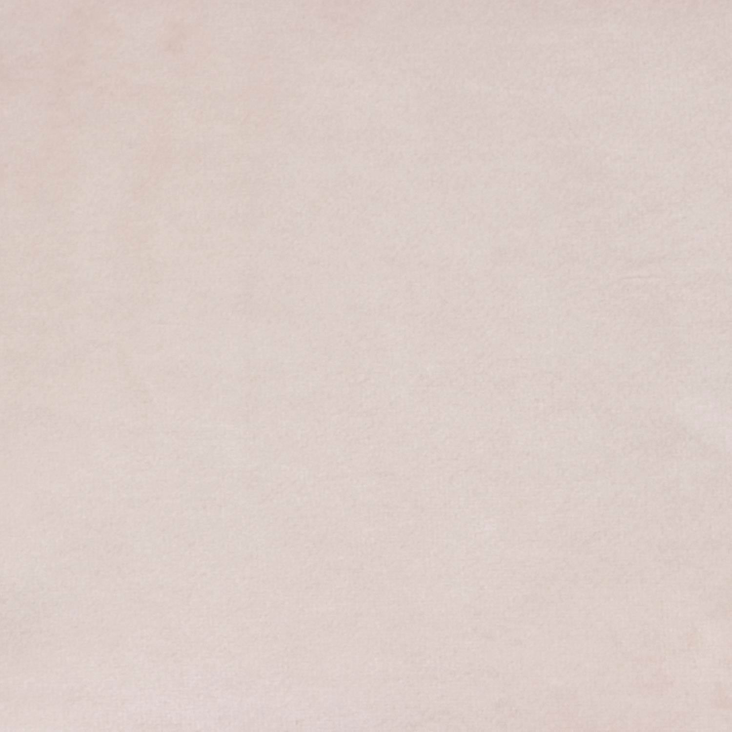 Blush Pink Velvet Round Accent Ottoman T83427