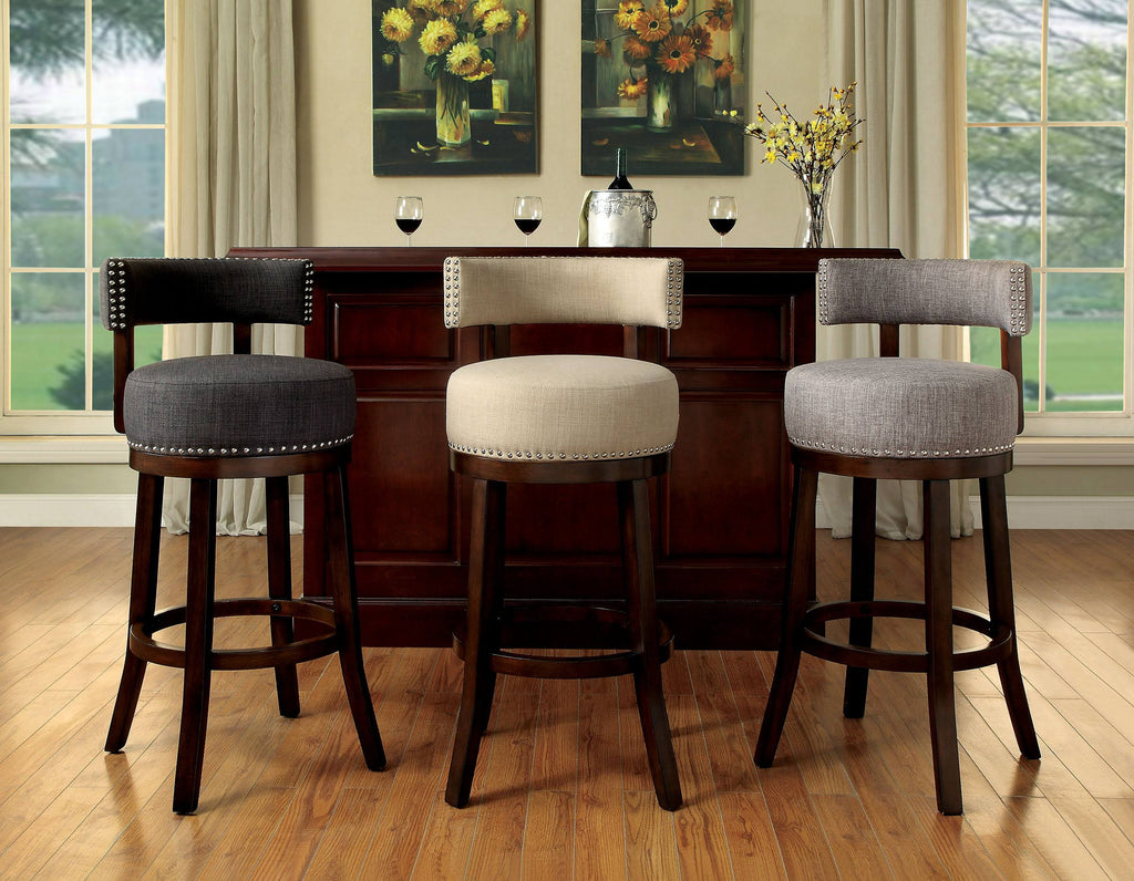 Gray 24x22 Bar Stool Set of 2 V759