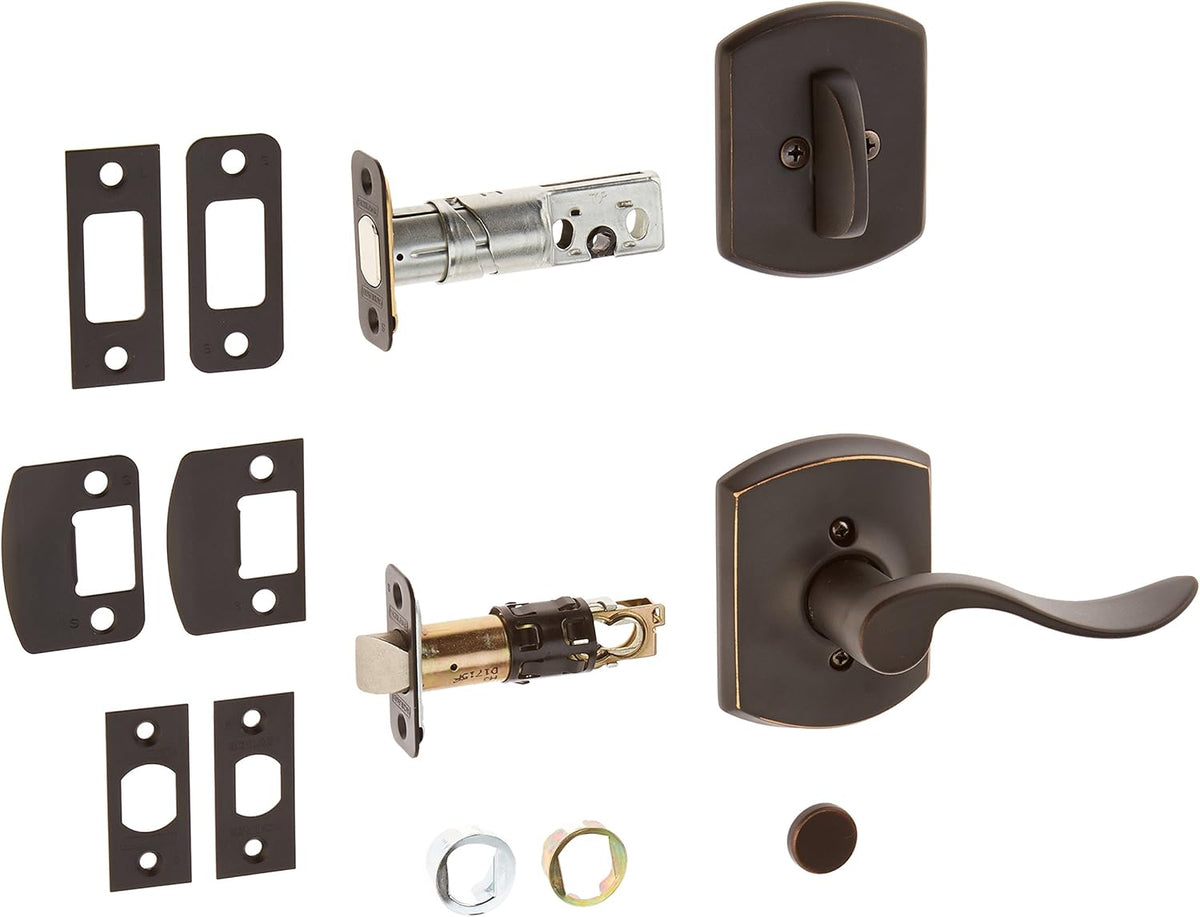 Aged Bronze Right Handed Lever Single Cylinder Interior Lock T505
