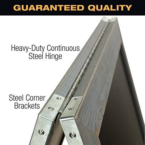 Heavy-Duty Sandwich Board Sidewalk Chalkboard Sign with Chalk Markers, Stencil Set, Chalk, Eraser Z75856