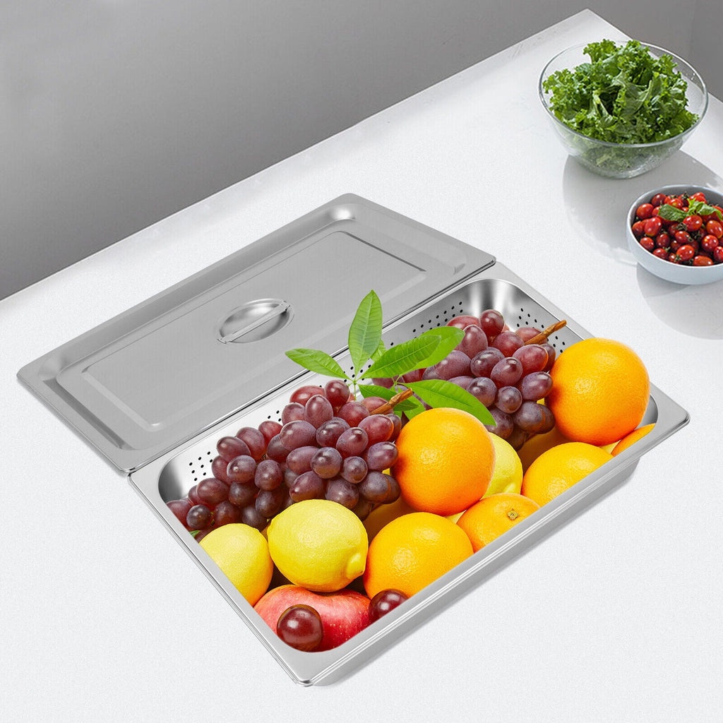 Full Size Perforated Stainless Steel Steam Table Food Pan L6421