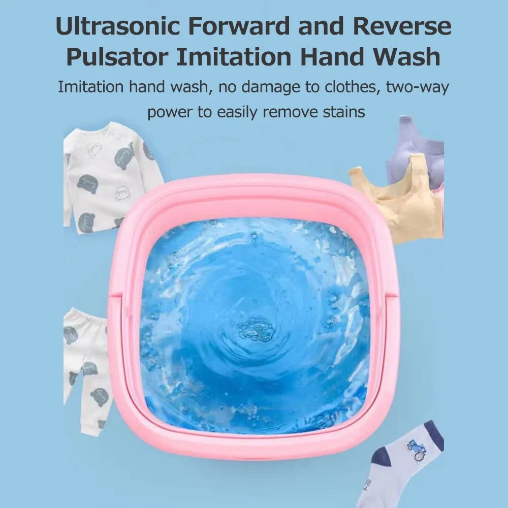 Portable Folding Pulsator Washing Machine with Drain Hole Q29240