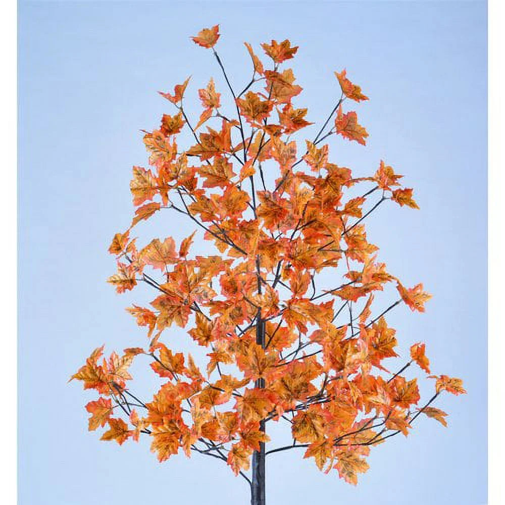 Orange Maple Tree with 120 Warm White LED Lights H400