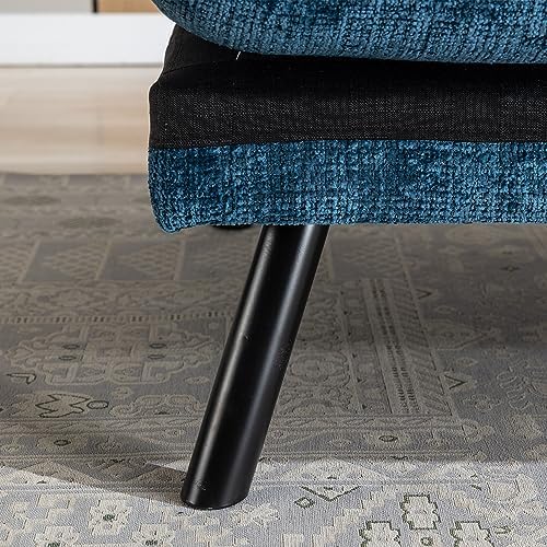 Black Velvet Convertible Sofa Bed H432282