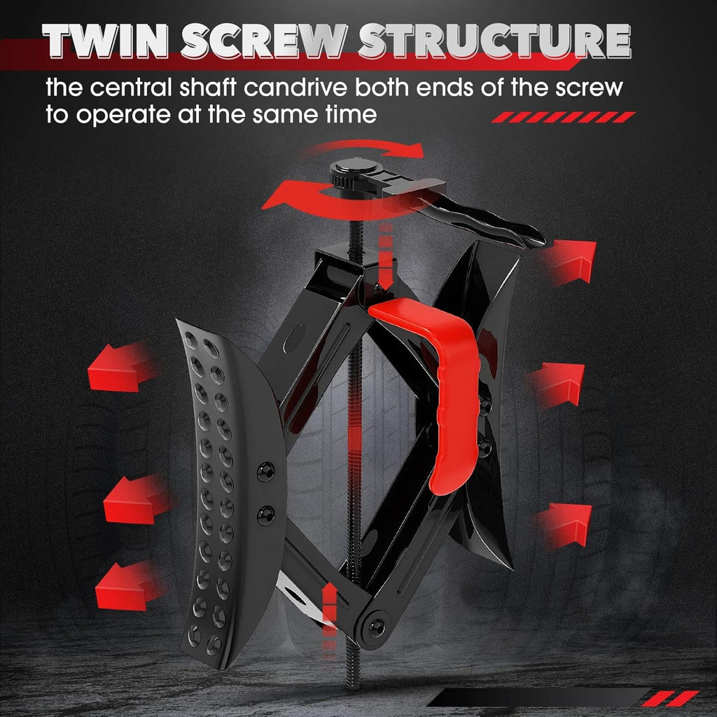 RV Wheel Chocks 2 Set Wheel Stabilizer with Ratchet Wrench M3597