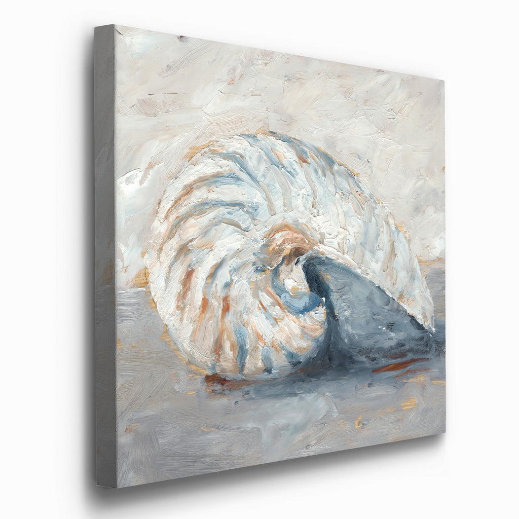 Blue Shell Study I Gallery Wrapped Canvas 10x10 G210725