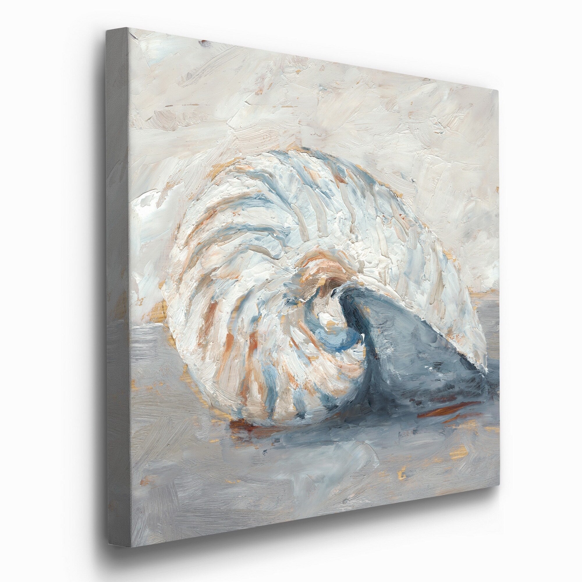 Blue Shell Study I Gallery Wrapped Canvas 10x10 G210725