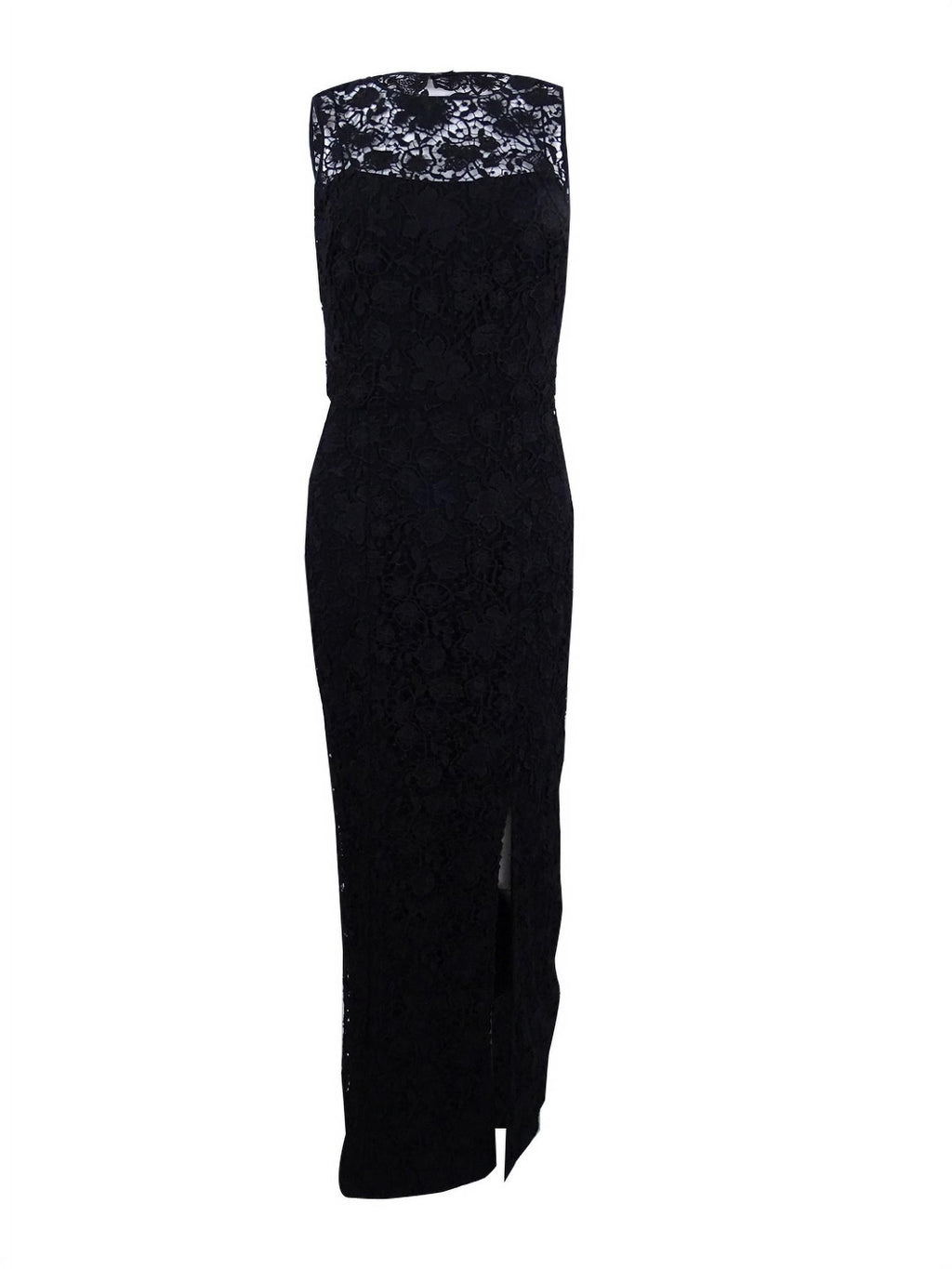 Black Lace Open Back Gown T21613