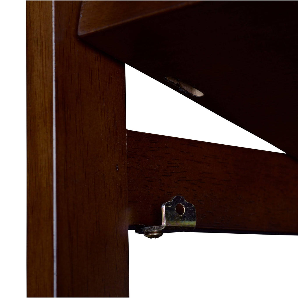 Mocha Walnut Square Folding Bookcase Q7352