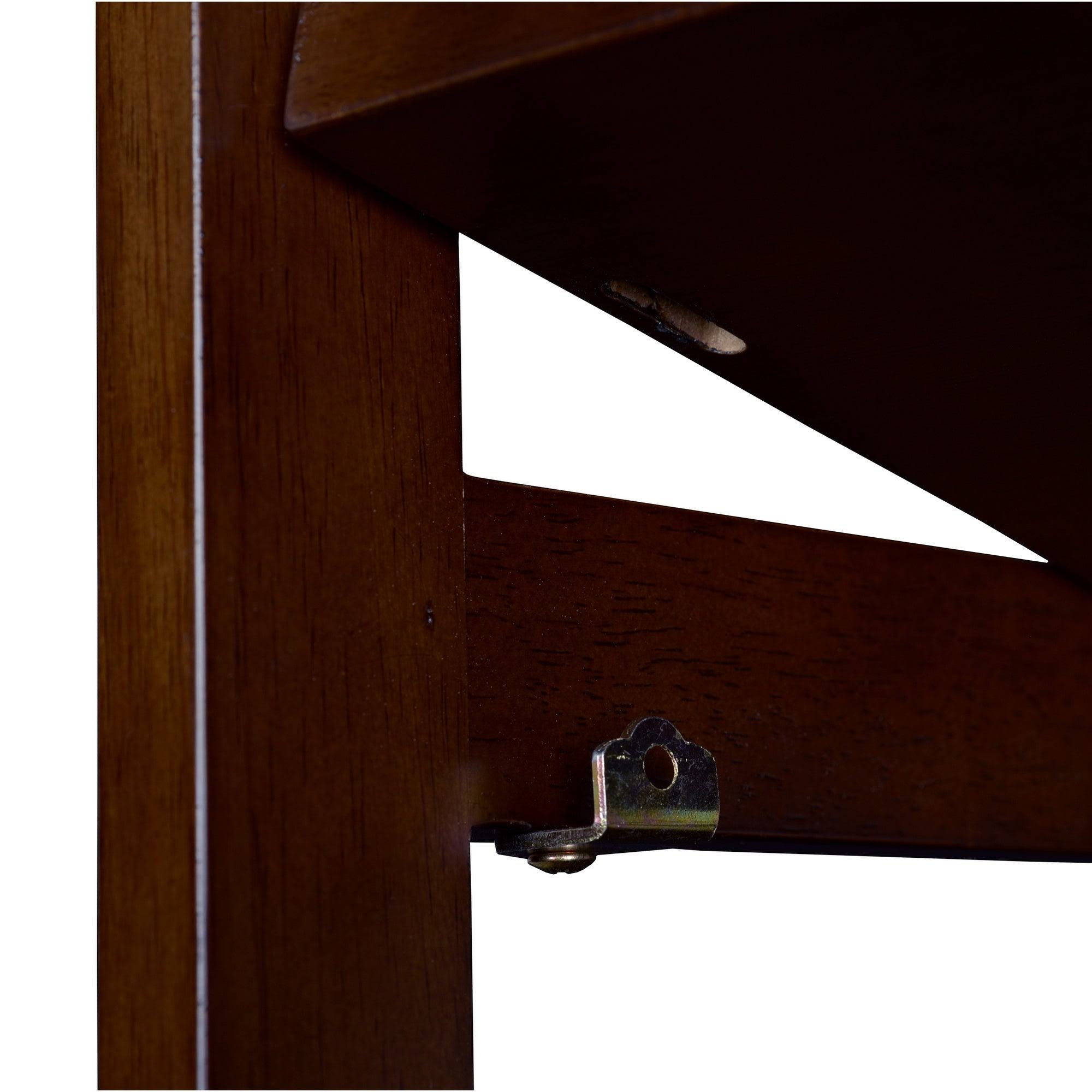 Mocha Walnut Square Folding Bookcase Q7352