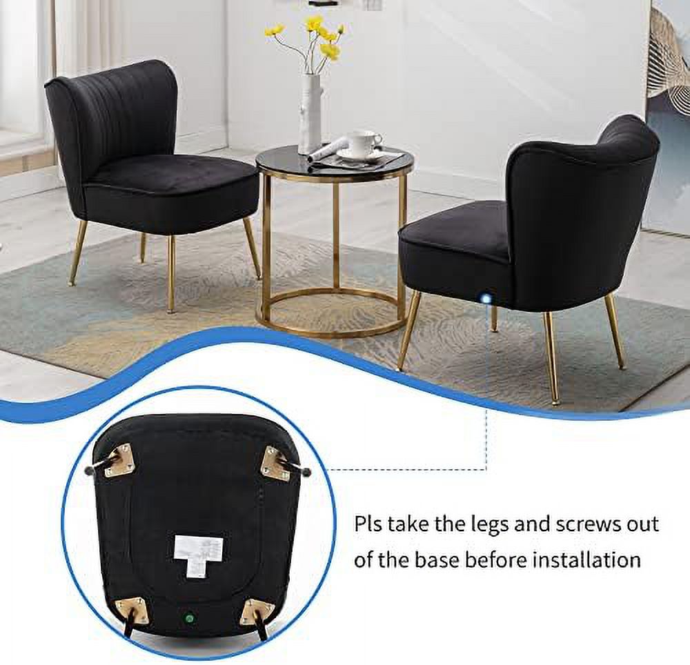 Light Gray Velvet Accent Chair with Golden Legs K5370
