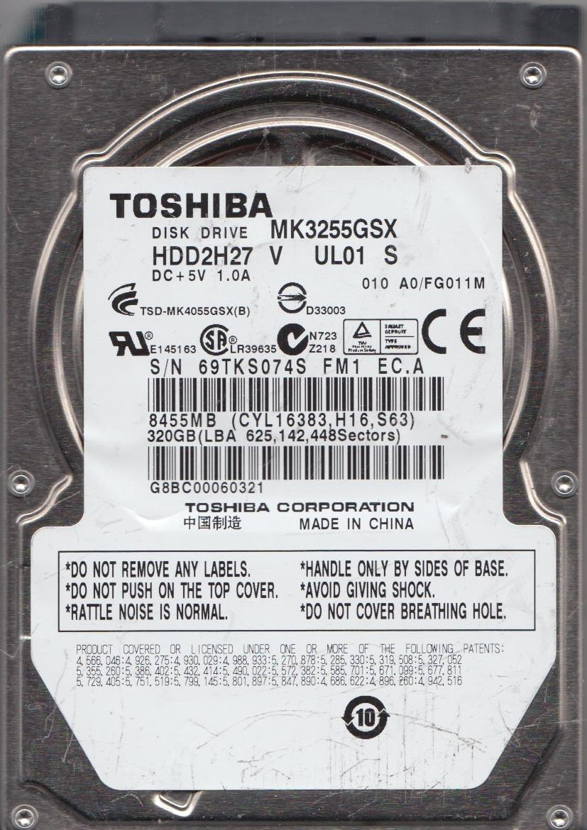 320GB SATA 2.5 Hard Drive N34023