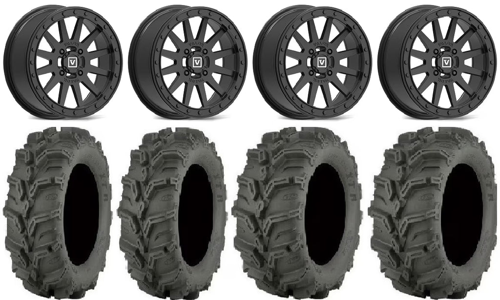 14" Beadlock Wheels Black 27" Mud Lite XTR Tires V949