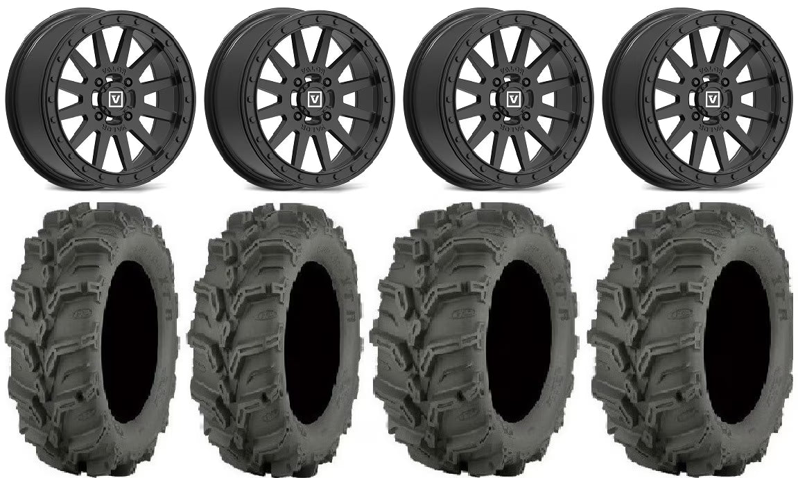 14" Beadlock Wheels Black 27" Mud Lite XTR Tires V949