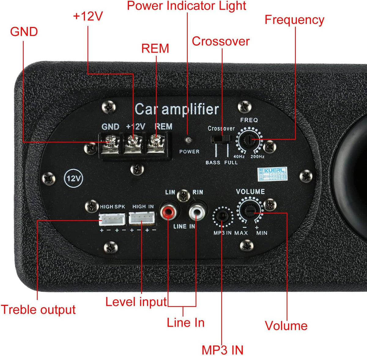 6 Inch Powered Car Subwoofer I270135