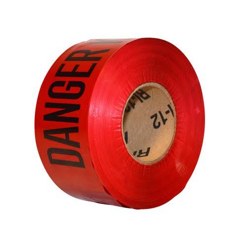 Red Polyethylene Barricade Tape, 1000 ft. W124799
