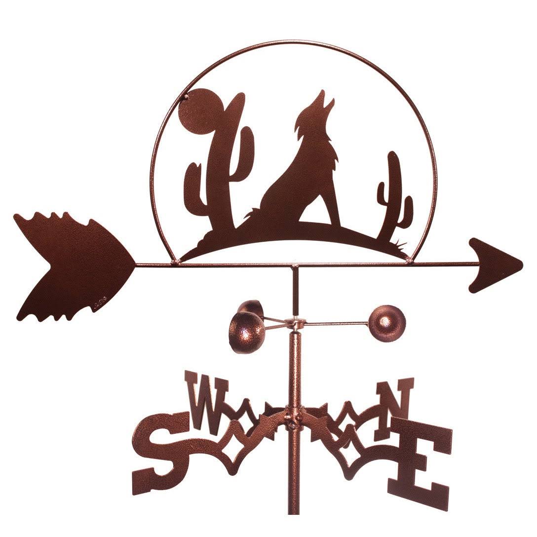 Coyote with Cactus Weathervane - Garden Mount X638
