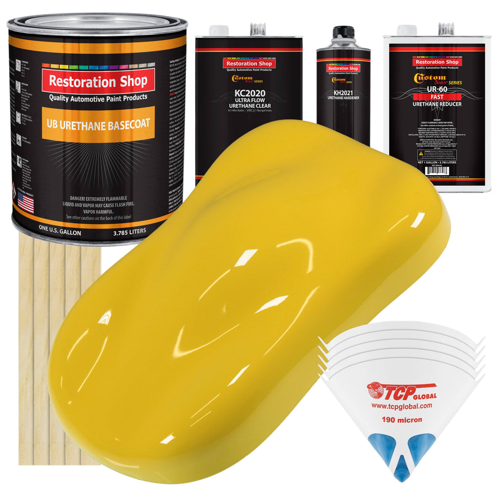 Daytona Yellow Gallon Urethane Basecoat Clearcoat Car Paint Kit V3109