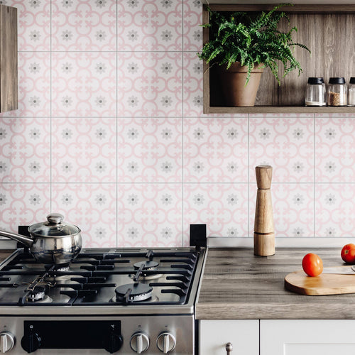 10x22 Square Encaustic Floor and Wall Tile Q638