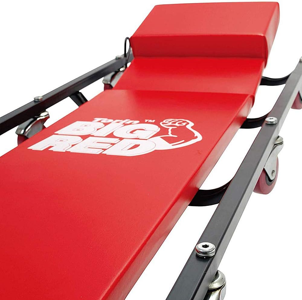 40 Padded Mechanic Cart with Adjustable Headrest and 6 Casters Q3959