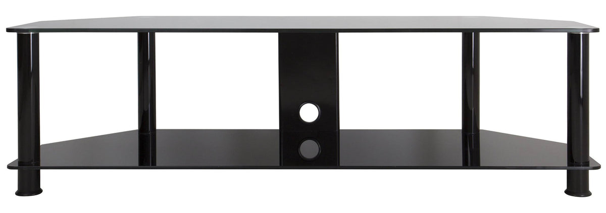 TV Stand with Cable Management, Black H401