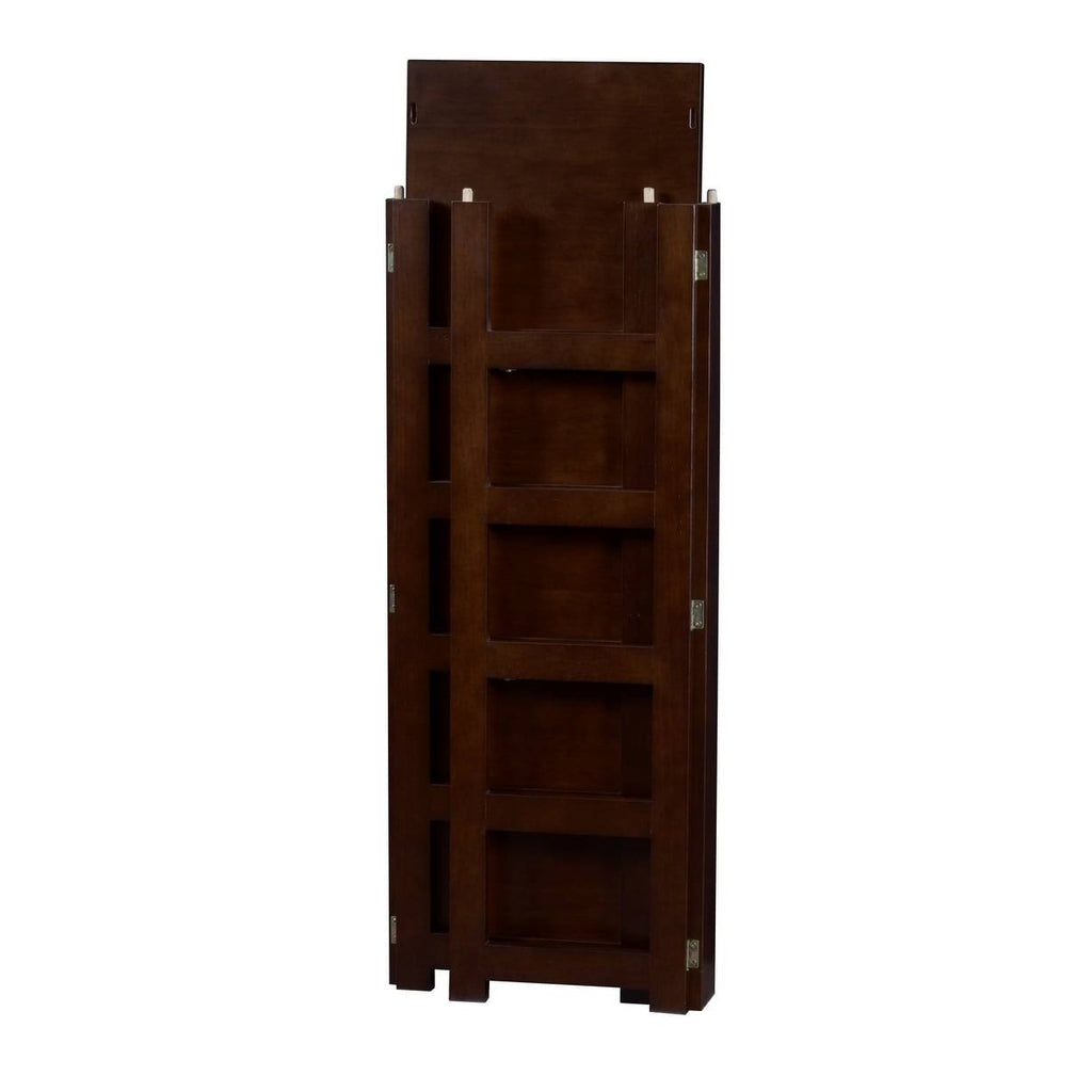 Mocha Walnut Square Folding Bookcase Q7352