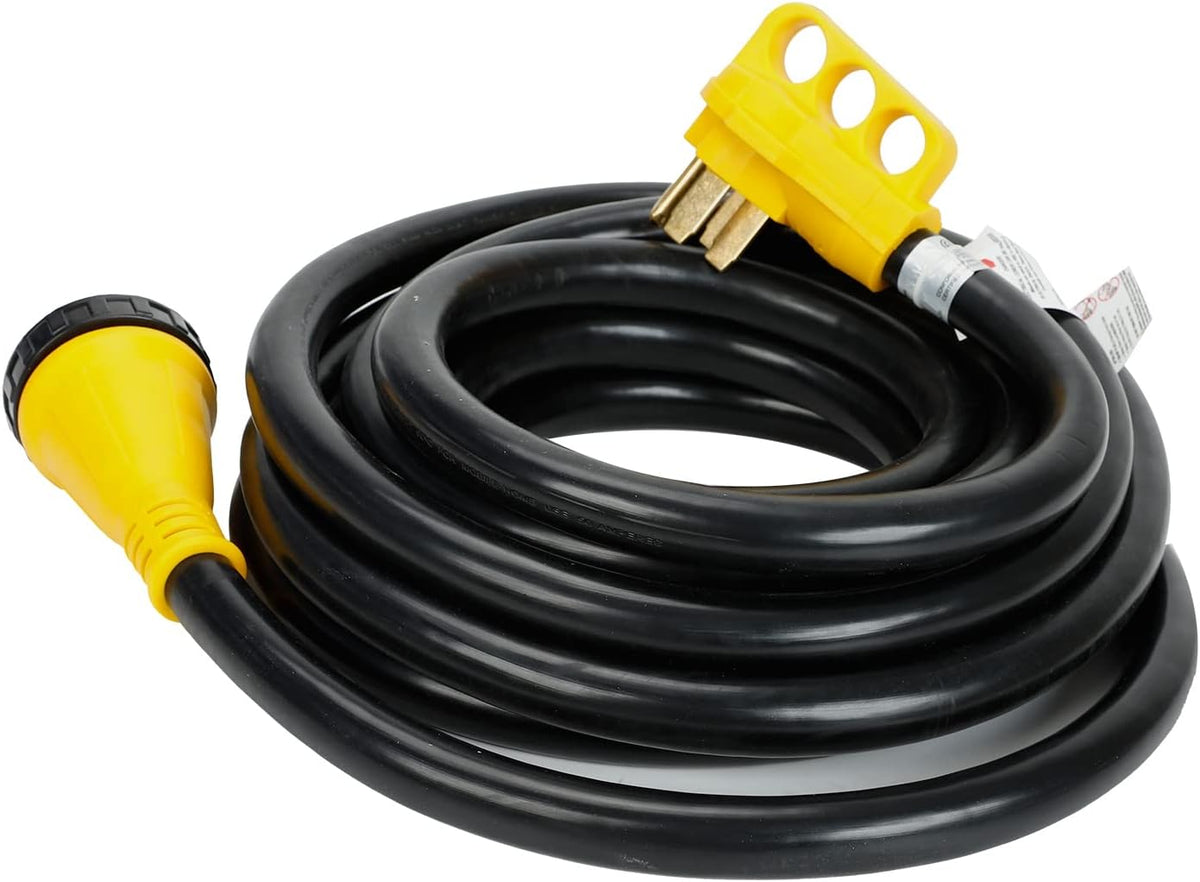 50 Amp 25 Feet RV Extension Cord Power Cord Twist Lock Connector Black V906893