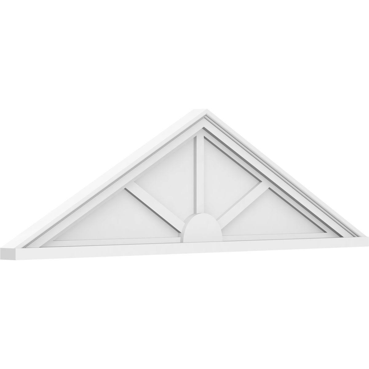 Peaked Cap 3 Spoke PVC Pediment U7112